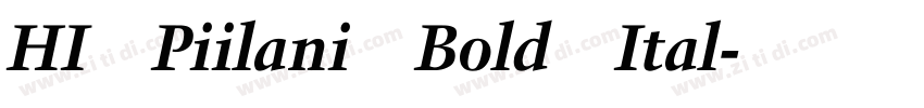HI Piilani Bold Ital字体转换